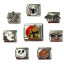 Image de 1 Pièce Bracelet à Maillons Breloques Italiens Accessories de Fabrication de Bracelets Bijoux DIY Halloween en Acier Inoxydable Argent Mat Rectangle 10mm x 9mm