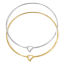 Imagen de 1 Unidad 304 Acero Inoxidable Collares Círculo Ronda Corazón 45cm longitud, Cadena: 4mm