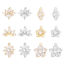 Imagen de 1 Unidad Respetuoso del Medio Ambiente Latón Colgantes Flor Oro Real Chapado Transparente Rhinestone