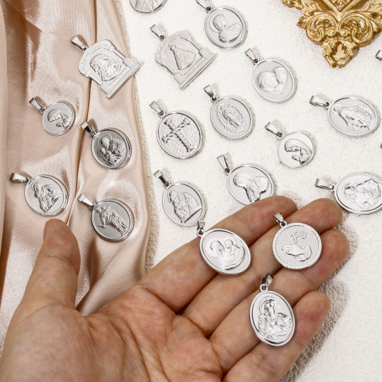 Изображение 2 ШТ 304 Нержавеющая Сталь Подвески Серебряный Тон