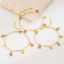 Immagine di 1 Pz Placcatura Sottovuoto Dolce & Carino Stile Ins Placcato Oro 18K 304 Acciaio Inossidabile & Strass Cavo Catena Cuore Goccia Braccialetti con Ciondoli Per Donne Festa