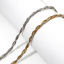 Image de 1 Pièce Colliers en 304 Acier Inoxydable Placage sous Vide Chaîne Serpent Tressée Tissée Multicolore 45cm long, Taille de Chaîne: 4mm