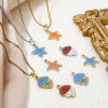 Picture of Eco-friendly 304 Stainless Steel Ocean Jewelry Charms Multicolor Jellyfish Star Fish Enamel