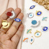 Picture of Eco-friendly 304 Stainless Steel Religious Charms Multicolor Marquise Evil Eye Enamel