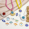 Picture of Eco-friendly 304 Stainless Steel Religious Charms Multicolor Marquise Evil Eye Enamel