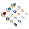Picture of Eco-friendly 304 Stainless Steel Religious Charms Multicolor Marquise Evil Eye Enamel