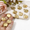 Picture of Vacuum Plating 304 Stainless Steel Retro Charms Gold Plated Round Constellation