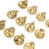 Picture of Vacuum Plating 304 Stainless Steel Retro Charms Gold Plated Round Constellation