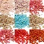 Picture of Acrylic Beads For DIY Jewelry Making Multicolor Round At Random Mixed Message " A-Z " Enamel About 7mm Dia., Hole: Approx 1.5mm