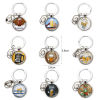 Picture of 304 Stainless Steel & Resin Keychain & Keyring Silver Tone Beer Mug Hat 5.9cm x 2.8cm