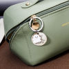 Picture of 304 Stainless Steel Halloween Keychain & Keyring Silver Tone Round Halloween Ghost 6cm x 3cm