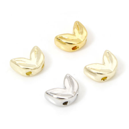 5 Pcs Perles pour DIY Fabrication de Bijoux en Laiton Respectueux de la Nature Multicolore Epi de blé Env. 7mm x 5mm, Trou: Env. 0.8mm