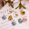 Picture of 10 PCs Zinc Based Alloy Oil Painting Style Charms Gold Plated Multicolor Chicken Easter Day Enamel 20mm x 16mm
