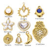 Picture of Vacuum Plating 304 Stainless Steel Style Of Royal Court Character Charms Gold Plated Heart Filigree Shell Imitation Pearl