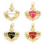 Imagen de 1 Unidad Respetuoso del Medio Ambiente Latón Religión Colgantes Corazón Exvoto 18K Oro Real Chapado Multicolor Esmalte 24mm x 20mm