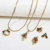 Picture of Eco-friendly Brass Christmas Charms 18K Real Gold Plated Multicolour Cubic Zirconia