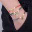 Bild von 1 Strang Umweltfreundlich Süß Exquisit 18K Vergoldet Bunt Perle und Messing Herz Perlen Charm-Armbänder Für Frauen Party