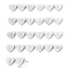 Picture of 304 Stainless Steel Valentine's Day Beads For DIY Jewelry Making Heart Silver Tone Capital Alphabet Initial Letter Message " A-Z " 8mm x 7mm, Hole: Approx 2mm