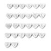 Picture of 304 Stainless Steel Valentine's Day Beads For DIY Jewelry Making Heart Silver Tone Capital Alphabet Initial Letter Message " A-Z " 8mm x 7mm, Hole: Approx 2mm