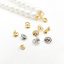 Picture of Brass Beads Caps Tips Double Hole Pearl Bracelet Ends Connector Round Multicolor