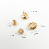 Picture of Brass Beads Caps Tips Double Hole Pearl Bracelet Ends Connector Round Multicolor
