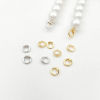 Picture of Brass End Bead Tip Double Hole Connector Rings End Caps For Necklace Bracelet Jewelry Making Pearl Bracelet Necklace Accessory Round Multicolor 5.5mm Dia.
