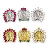 Image de 1 Pièce Breloques en Laiton Arc Sainte Vierge Marie Micro Pave à Zircone Cubique Multicolore