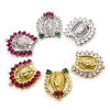 Image de 1 Pièce Breloques en Laiton Arc Sainte Vierge Marie Micro Pave à Zircone Cubique Multicolore