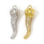 Picture of Brass 3D Charms Crown Pepper Micro Pave Clear Cubic Zirconia 3cm x 1cm