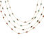 Image de 1 Pièce Colliers Chaîne Perlée en 304 Acier Inoxydable Placage sous Vide Plaqué Or 18K Multicolore Rond A Facettes 40cm Long