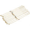 Imagen de 1 Unidad Enchapado al Vacío 304 Acero Inoxidable Lentejuelas Esmaltadas Cable Cadena Cruz Pulseras Chapado en Oro de 18K Multicolor Cereza Brillo 17cm longitud