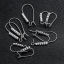 Image de 2 Pcs Boucles d'Oreilles Crochets Accessories pour DIY Fabrication de Bijoux en 304 Acier Inoxydable Arc Argent Mat à Strass Transparent