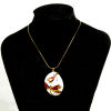 Picture of Eco-friendly Vacuum Plating 304 Stainless Steel Flora Collection Pendants Gold Plated Enamel