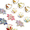 Picture of Eco-friendly Vacuum Plating 304 Stainless Steel Flora Collection Pendants Gold Plated Enamel