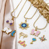 Picture of Eco-friendly Vacuum Plating 304 Stainless Steel Charmes Gold Plated Heart Bee Enamel