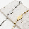 Imagen de 1 Unidad 304 Acero Inoxidable Religión Link Curb Chain Pulseras Cruz Virgen María 18.5cm longitud