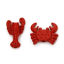 Image de 10 Pcs Perles pour DIY Fabrication de Bijoux Bijoux d'Océan en Alliage de Zinc Rouge Homard Crabe Laqué
