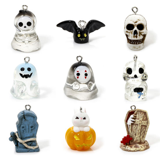 Bild von Harz Halloween Charms Bunt 3D