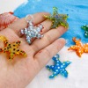 Imagen de 2 Unidades Vidrio Murano Joyería del océano de Colgantes Estrella de mar , Multicolor y Punto 3.8cm x 3.4cm