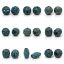 Bild von Zinklegierung Patina Zwischenperlen Spacer Perlen zur DIY-Schmuckherstellung Rotkupferfarbe Blau Rund Geschnitzte Muster