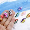 Picture of Lampwork Glass Ocean Jewelry Beads For DIY Jewelry Making Fish Animal Multicolor Ripple Enamel About 21mm x 11mm, Hole: Approx 1.4mm