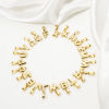 Picture of Brass Charm Pendant 18K Gold Plated Capital Alphabet Initial Letter