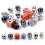 Picture of Acrylic Beads For DIY Jewelry Making At Random Mixed Color Skeleton Skull Halloween Pumpkin