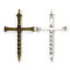 Picture of Zinc Based Alloy Halloween Pendants Multicolor Cross Skull 5.7cm x 3.2cm