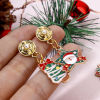 Picture of Zinc Based Alloy Christmas Charms Gold Plated Multicolor Christmas Santa Claus Christmas Tree Enamel