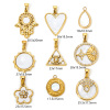 Picture of Eco-friendly Vacuum Plating 304 Stainless Steel & Natural Shell Charmes Gold Plated Sun Star