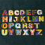 Bild von 1 Stück Vakuumbeschichtung 304 Edelstahl Brosche Vergoldet Großbuchstaben Emaille Message " A-Z " 33mm x 34mm