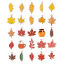 Picture of Zinc Based Alloy Autumn Fall Style Charms Gold Plated Multicolor Leaf Enamel