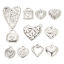 Imagen de 2 Unidades 304 Acero Inoxidable día de San Valentín Colgantes Corazón Tono de Plata
