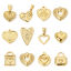 Picture of 304 Stainless Steel Valentine's Day Charmes Gold Plated Heart Lock